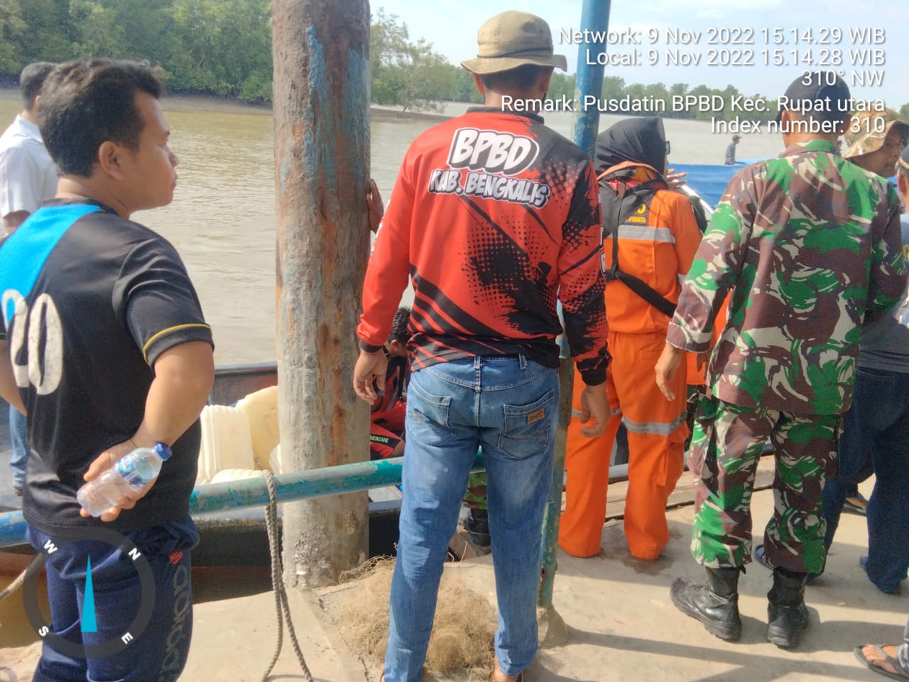 Dua Korban Tenggelam Di Rupat Utara,  Tim Rescue BPBD bersama tim gabung lainnya Temukan 1 Korban Hasil Penyisiran 