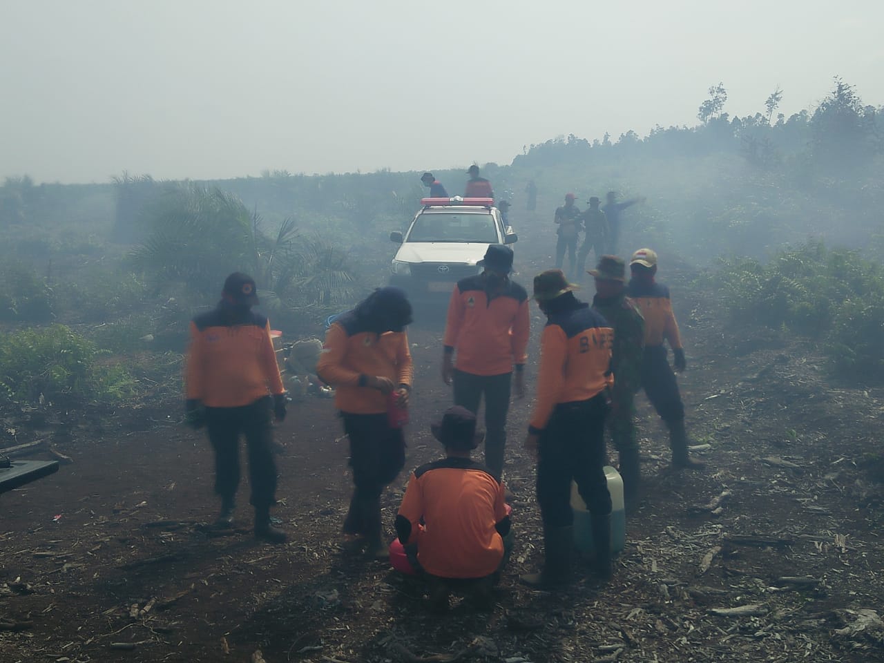 Di Mandau 5 Hektar Lahan Terbakar, BPBD Upayakan Pemadaman